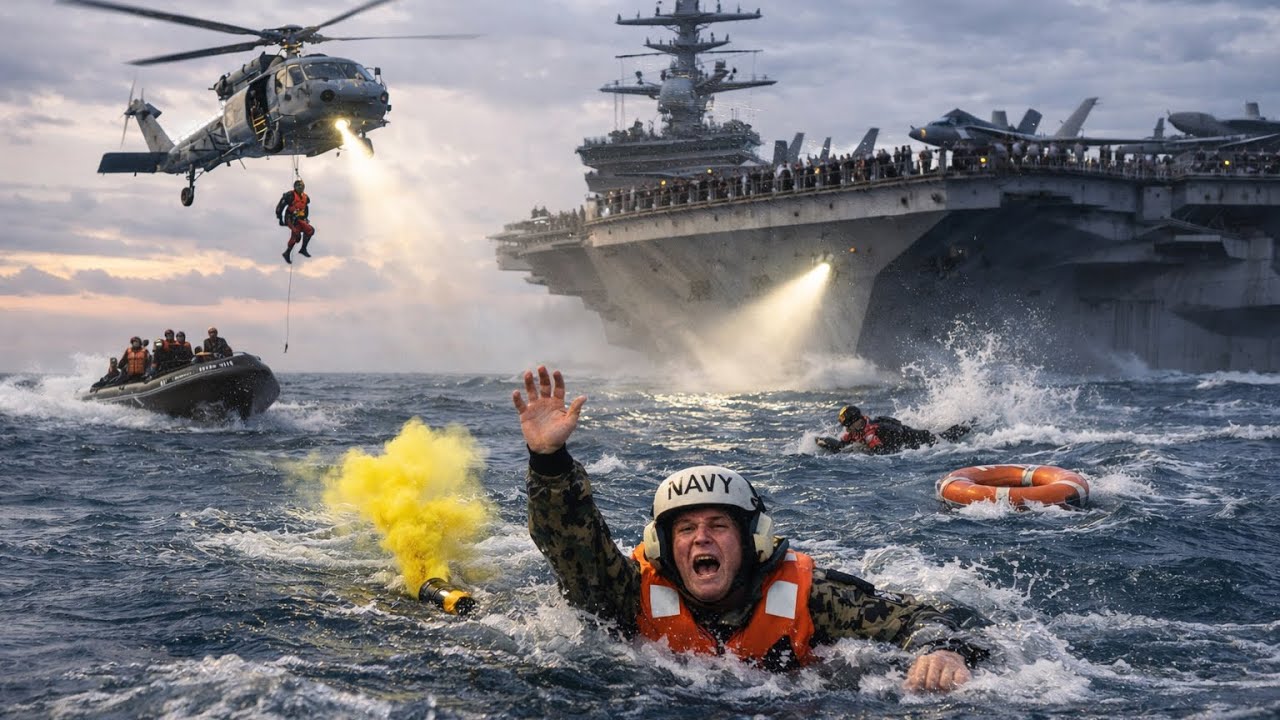 🔥 ЧТО ПРОИСХОДИТ, КОГДА МОРЯК ПАДАЕТ С АВИАНОСЦА ПОСРЕДИ ОКЕАНА?