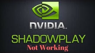 SHADOWPLAY FIX! (2018)