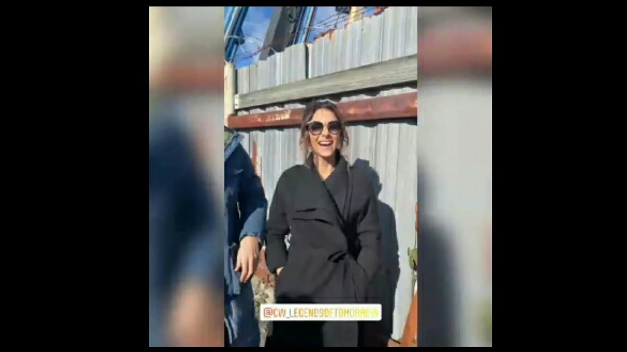 Tala ashe & Olivia swann & Nick zano on set Legends of tomorrow season 6 #27