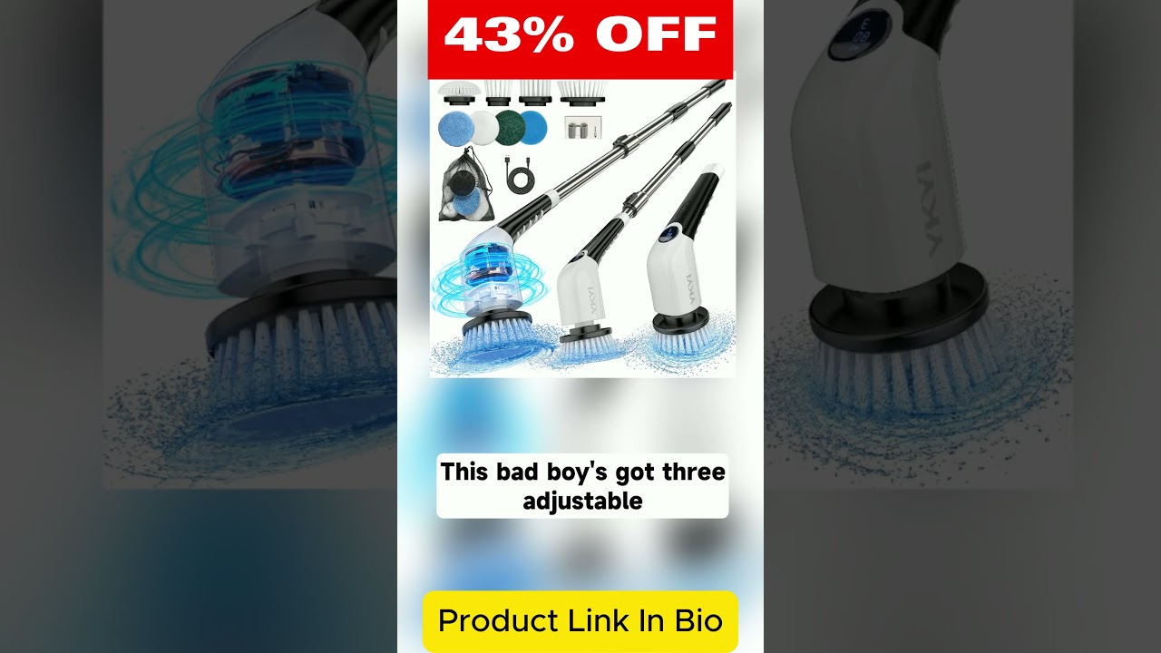 YKYI Electric Spin Scrubber,Cordless Cleaning Brush,Shower Cleaning Brush 