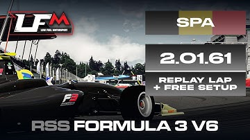 RSS Formula 3 V6 - SPA | 2.01.61 | SETUP + REPLAY | LFM ASSETTO CORSA