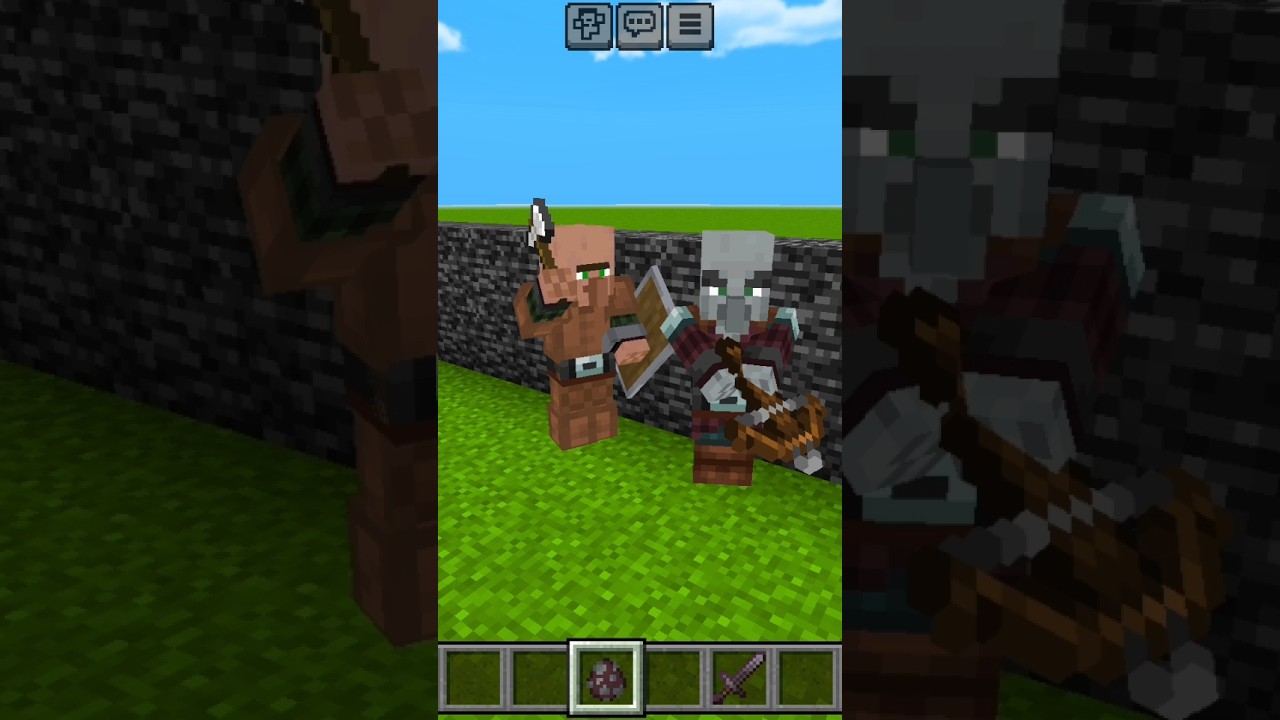 Can a Guard Villager Defeat a Pillager in Minecraft?!
