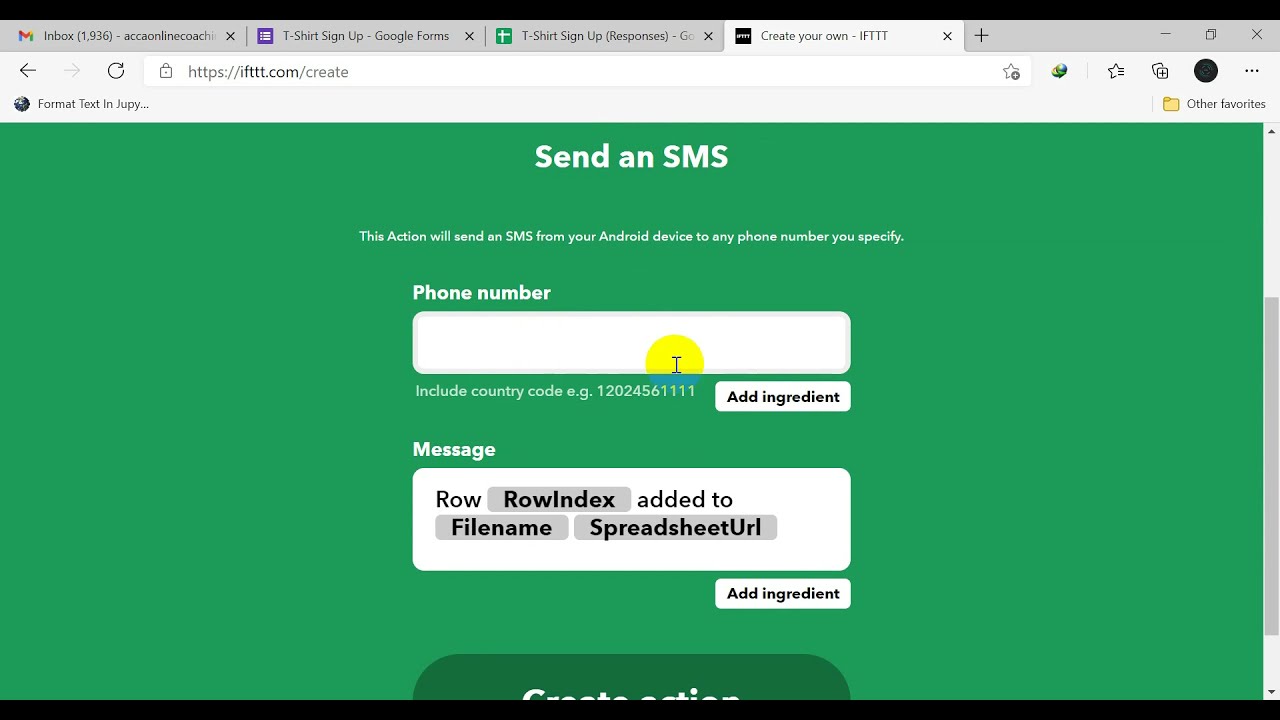 IFTTT | Google Form Notification on Mobile