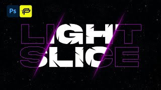 Photoshop Tutorial: How to make Light Slice Text Effect in Photoshop for Beginners! | Text Style