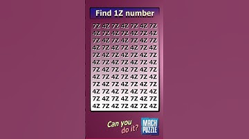 Tell me where 1Z? | Brain Teaser IQ Test #shorts #different #puzzles #opticalillusion #quiz