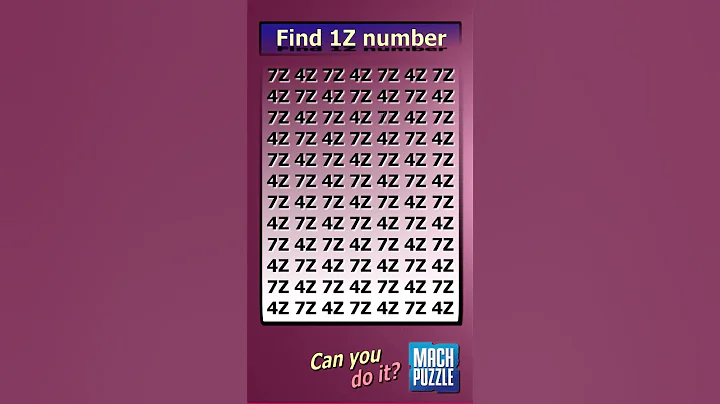 Tell me where 1Z? | Brain Teaser IQ Test #shorts #different #puzzles #opticalillusion #quiz