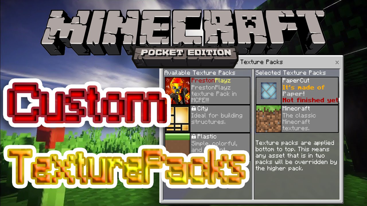 how to download texture packs for minecraft pe