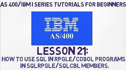 As-400 tutorial for Beginners | #21 |  BINDING SQL statements in RPGLE/COBOL using SQLRPGLE/SQLCBL.