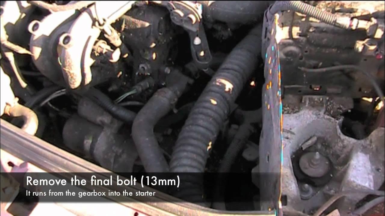 Рено кангу как снять стартер Renault Clio Starter Removal - YouTube