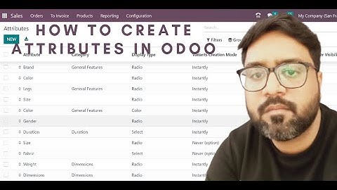 How to create attributes in Odoo
