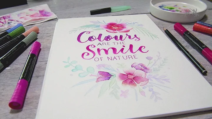 Flower Lettering with the Albrecht Drer Watercolou...