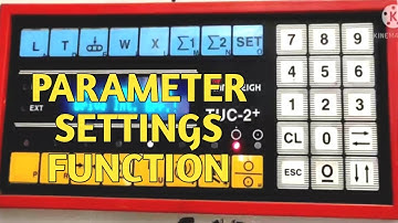 TRANSWEIGH TUC 2+  CONTROLLER PARAMETERS SETTING FUNCTION.