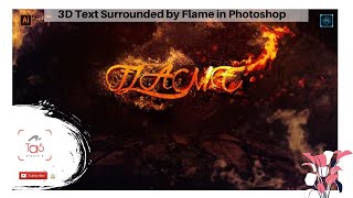 3D Text Surrounded by Flame in Photoshop screenshot 3