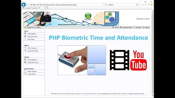 PHP Web Biometric Time and Attendance System DEMO - This is NOT A TUTORIAL