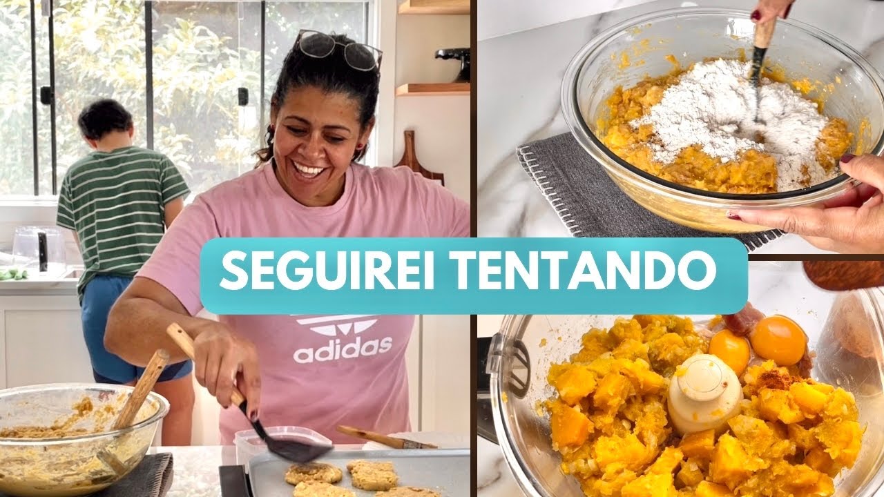 ACHO QUE VALE A PENA CONTINUAR TENTANDO/ HAMBÚRGUER DE FRANCO COM ABÓBORA CABOTIÁ/ NUBIA VIANA 