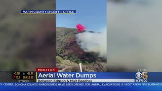 Brush Fire Breaks Out In Slide Ranch Area Near Stinson Beach And Mount Tam