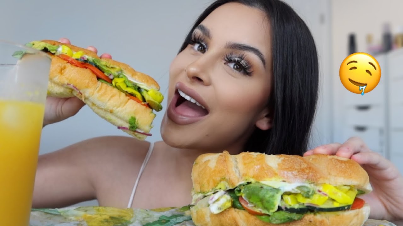 TUNA SUBWAY FOOT LONG MUKBANG *BIG BITES*