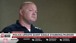North Olmsted police give update on Giant Eagle stabbing that killed 3-year-old boy; Woman charged