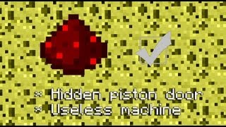 Tutorial hidden piston door + useless machine - Minecraft [HD]