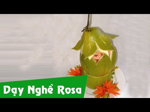 Video Nghệ thuật tỉa rau củ: Tỉa trái bưởi cho món gỏi |... - youtube