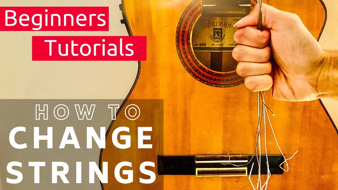 How to Change Strings on Acoustic Guitar - Classical or Flamenco - YouTube