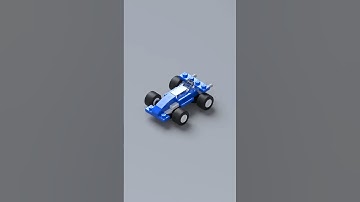 LEGO Bricks Mini Blue Racing Car