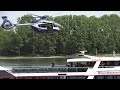 Ausflugsschiff entführt: SEK-Übung mit Hubschrauber + Booten auf dem Rhein in Köln-Niehl am 30.04.24