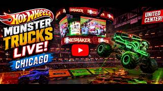 Hot Wheels Monster Trucks Glow-N-Fire | Chicago United Center 2026 | Bone Shaker & Epic Freestyle!