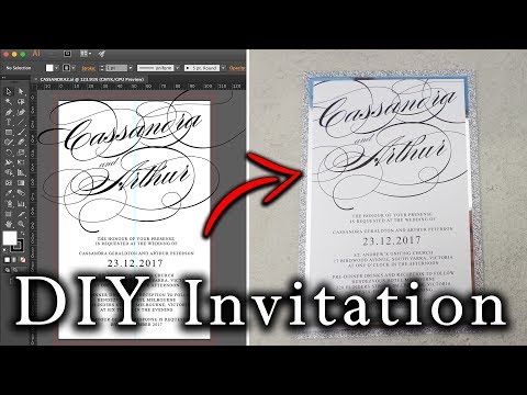 How to create an Invitation in Illustrator from start to finish | DIY Modern Wedding Invitations