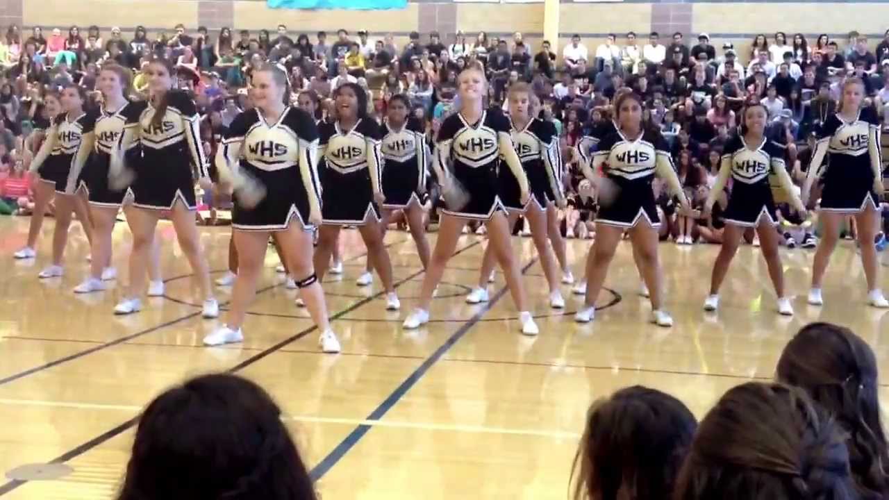 Windsor high school cheer team 2013 rally YouTube