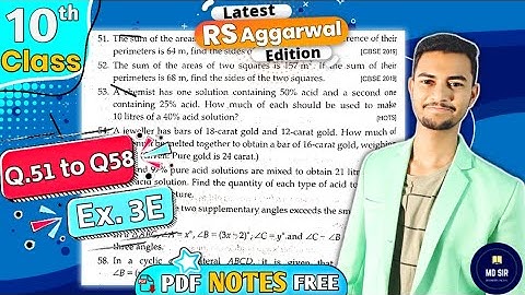 Ex 3E Q51 to Q58 |Class 10 Rs Aggarwal | Linear Equation in 2 Variable| Chapter 3 |CBSE 2023| MD Sir