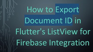 How to Export Document ID in Flutter