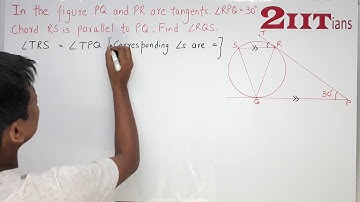 Circles  Exercise 15.3 Q20 Class X ICSE  In the given figure, tangents PQ and PR are drawn