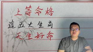 上等命格，這五大生肖，天生好命