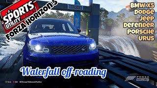 Waterfall track in forza horizon 5 | SUV extreme offroad bmw x5, dodge, defender #custommaps