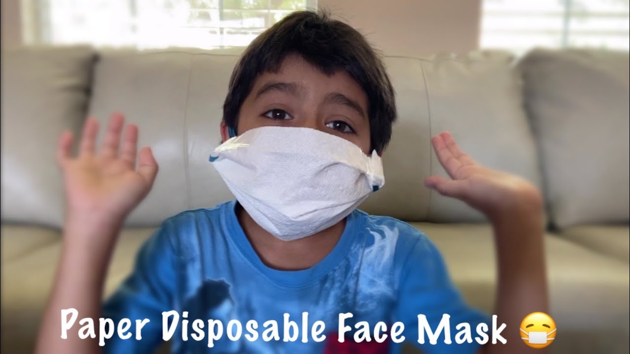 DIY How to make Paper Disposable Face Mask YouTube