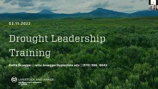 Drought Leadership Training Ep.3 Livestock & Range Drought Management
