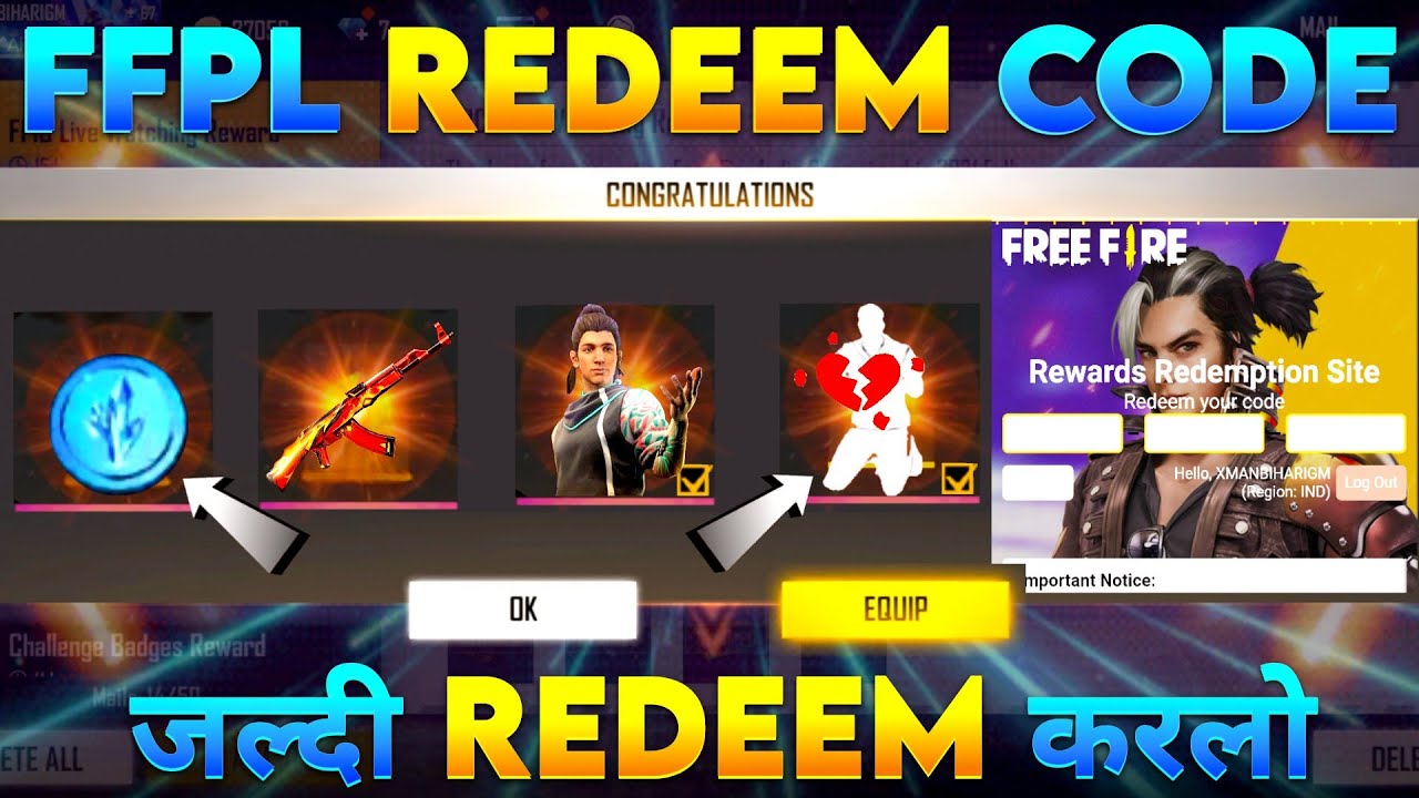 FFPL REDEEM CODE TODAY