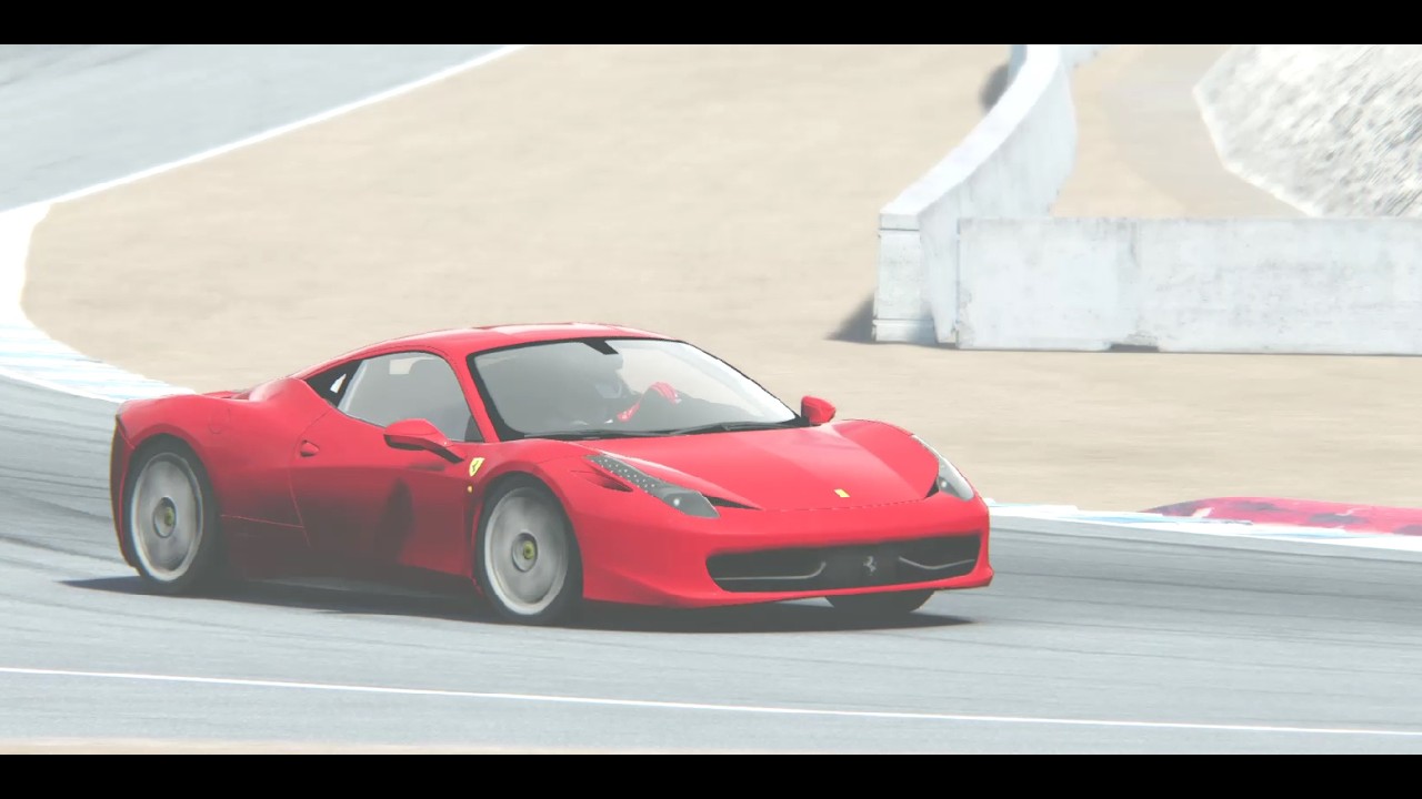 Ferrari 458 Italia at  Laguna Seca - Assetto Corsa