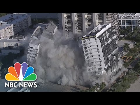 See controlled implosion of miami beach's historic deauville hotel