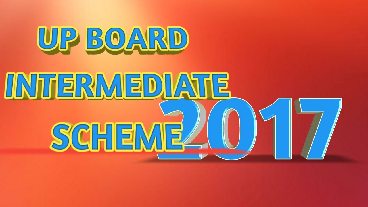Up board intermediate scheme 2017 | examination Time table date sheet 2017