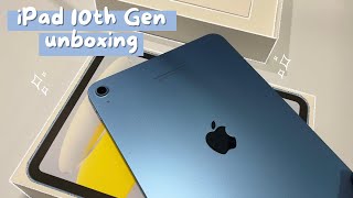 iPad 10th Gen 2022 ◇ Blue ◇ Unboxing | Accessories from Shopee | Aesthetic