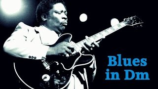 Video thumbnail of "Blues Backing Track BB King Style in D Minor 110 bpm"