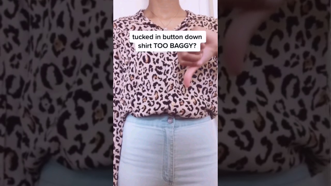 💥 Button Down Shirt Too Baggy? Try This Cross Tuck In Hack To Fix 