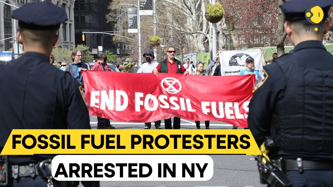 NY protesters arrested, moved at fossil fuel protest outside Citibank | WION Originals