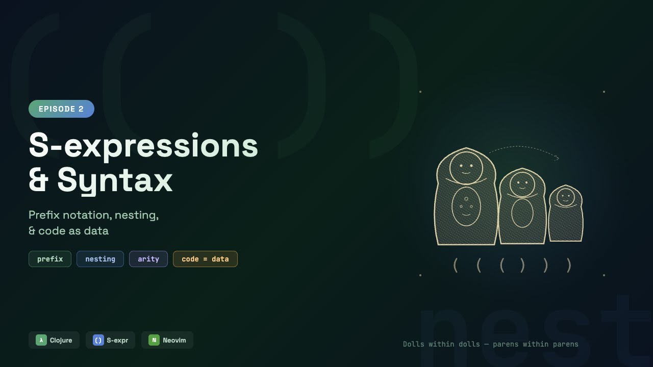 Clojure S-Expressions & Syntax — The One Rule You Need | Ep 2 - YouTube