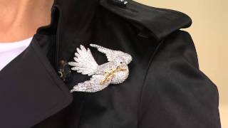 Joan Rivers Pave' Dove of Peace Pin with Jill Bauer