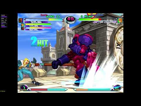 MvC2 Sentinel/Dhalsim HSF x Tag to Inferno reverse waterfall relaunch combo vs Sent (w. Cyc assist)