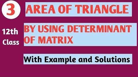 Area of triangle by using determinants