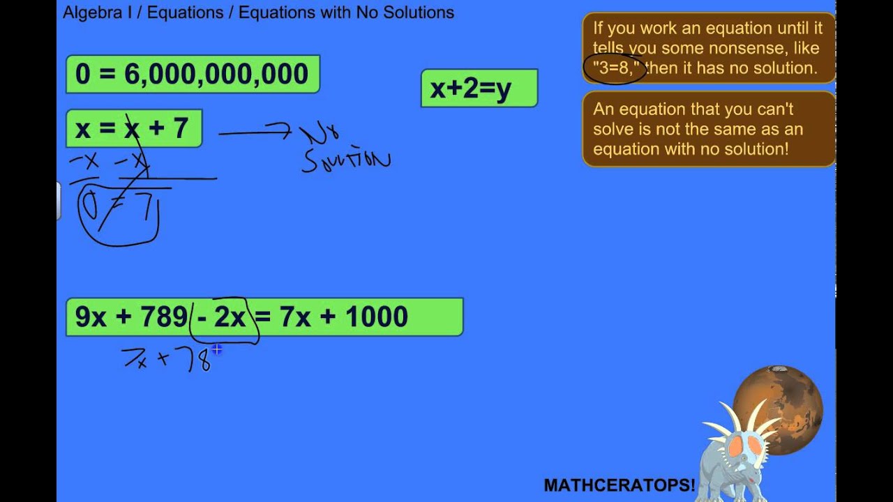 How To Tell If An Equation Has No Solution YouTube
